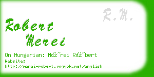 robert merei business card